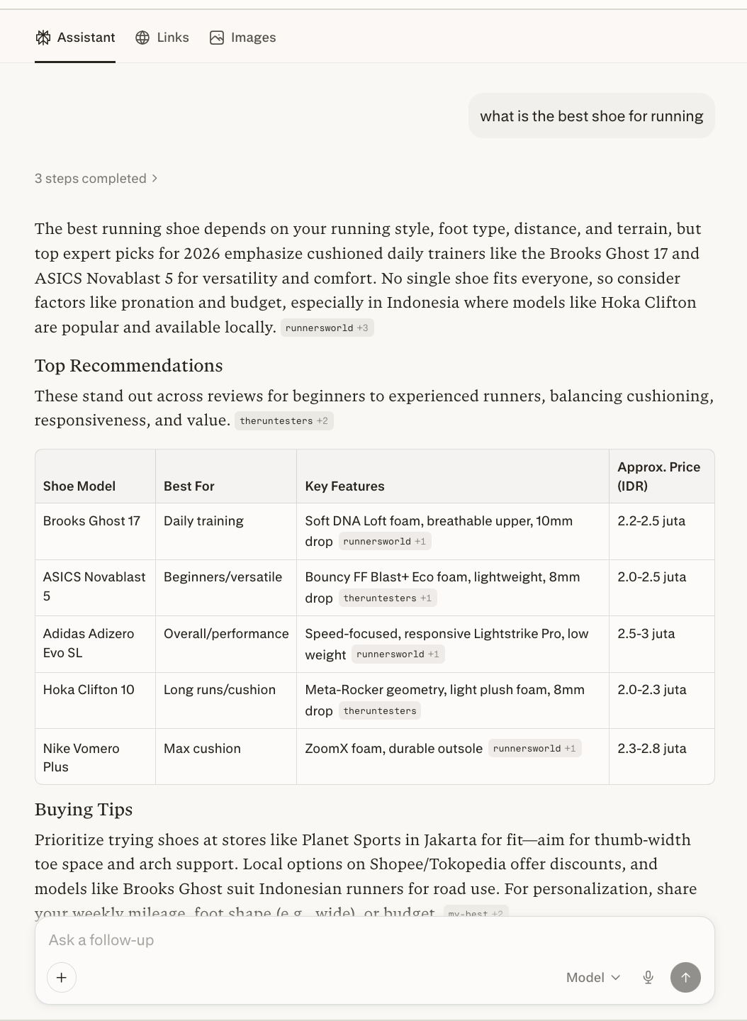 searching perplexity dashboard